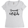 feminist witch Women's Triblend Scoop T-shirt