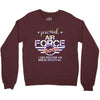 military, women's proud air force mom of her military son u Crewneck Sweatshirt