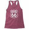 route 66 stampa bianca starda america sport Racerback Tank