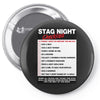 funny stag night checklist, ideal gift, christmas present Pin-back button