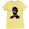 abraham lincoln independence day flag america Ladies Fitted T-Shirt