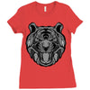 tiger zentangle Ladies Fitted T-Shirt