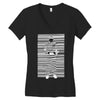 banksy prisoner barcode Women's V-Neck T-Shirt