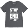 stop snow pression end winter funny V-Neck Tee