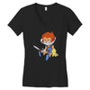 lion ow Women's V-Neck T-Shirt