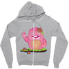 mrs yetti and her poops Zipper Hoodie