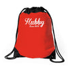 hubby since 2015 funny Drawstring Bags