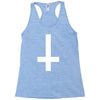 wasted youth inverted cross indie geek swag funny Racerback Tank