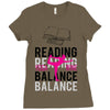 Reading Yoga Wine Balance Ladies Fitted T-Shirt