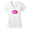 Mrs with heart dot (Mr and Mrs set) Women's V-Neck T-Shirt
