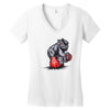 mma bulldog final Women's V-Neck T-Shirt