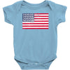 t-rex vintage american flag Baby Bodysuit