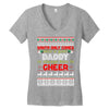 santa only comes once a year daddy is always here to cheer Women's V-Neck T-Shirt