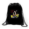 calvin hobbes Drawstring Bags