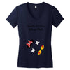 Creating A Little Disney Magic Minnie Mouse Women's V-Neck T-Shirt