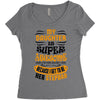 My Daughter Is Super Awesome Her Stepdad Women's Triblend Scoop T-shirt