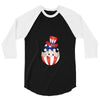 4th of July Peeking Baby Inside Egg 3/4 Sleeve Shirt