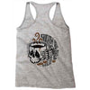 death before decaf white Racerback Tank