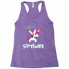 september born unicorns Racerback Tank