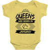 Queens Are Born In January Baby Onesie