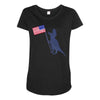Patriotic T-Rex Maternity Scoop Neck T-shirt