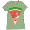 watermelon and beach Ladies Fitted T-Shirt