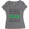 vegan Women's Triblend Scoop T-shirt