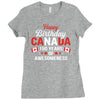 Happy Birthday Canada 150 Years Of Awesomeness Ladies Fitted T-Shirt