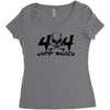 4x4 big skull head  off road Women's Triblend Scoop T-shirt