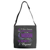i love someone with pancreatic cancer to the moon &amp; back to infinity Adjustable Strap Totes