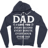 I Love You Dad Zipper Hoodie