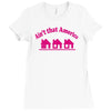 tribut t shirt john mellencamp   kleine rosa h&auml;user Ladies Fitted T-Shirt