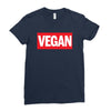 marvel logo parody vegan Ladies Fitted T-Shirt