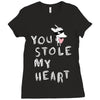 you stole my heart 4 Ladies Fitted T-Shirt