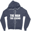 the man the legend funny Zipper Hoodie