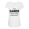 gamer baseball Maternity Scoop Neck T-shirt