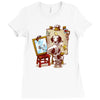 triple beagle portrait Ladies Fitted T-Shirt