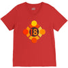 orange 18 V-Neck Tee
