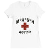 mash 4077th tv division vintage style Ladies Fitted T-Shirt