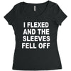 i flexed and the sleeves fell off Women's Triblend Scoop T-shirt