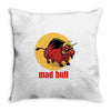 mad bull Throw Pillow
