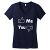 me you facebook Women's V-Neck T-Shirt