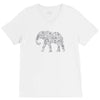 elephant filled pattern cool V-Neck Tee