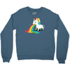where rainbows come from (green) Crewneck Sweatshirt