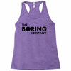 the boring company black logo Racerback Tank