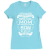 Super Cool Mom Of A Freaking Awesome Son Ladies Fitted T-Shirt