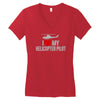 i' love my helicopter pilot Women's V-Neck T-Shirt
