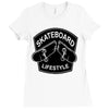 skateboard Ladies Fitted T-Shirt