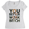 work bitch Women's Triblend Scoop T-shirt