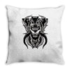 demon wolf Throw Pillow
